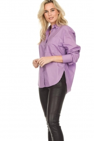 Second Female |  Poplin blouse Alulin | purple  | Picture 5