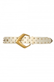 Twinset |  Studded leather belt Toni | natural  | Picture 1