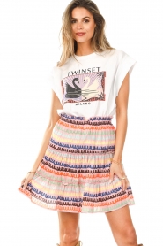 Twinset :  T-shirt with print Lotta | white - img2