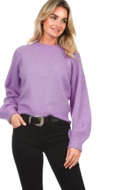 Second Female |  Knitted mohair sweater Brookline | purple  | Picture 7