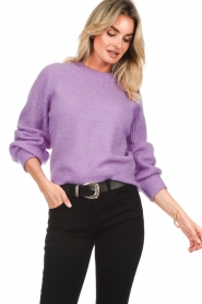 Second Female |  Knitted mohair sweater Brookline | purple  | Picture 8