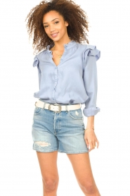 7 For All Mankind |  Ripped denim shorts Billie | blue  | Picture 2