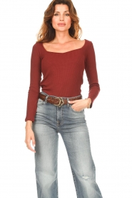 ba&sh |  Top with sweetheart neckline Barth | bordeaux   | Picture 2