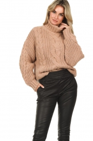 Be Pure :  Chunky knitted sweater Elza | camel - img5