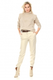 Be Pure :  knitted turtleneck sweater Claire | beige - img4
