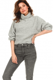 Be Pure |  Knitted turtleneck sweater Freddo | grey  | Picture 6