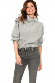 Be Pure |  Knitted turtleneck sweater Freddo | grey  | Picture 5