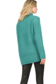 Be Pure :  Knitted turtleneck sweater Elsa | green - img8