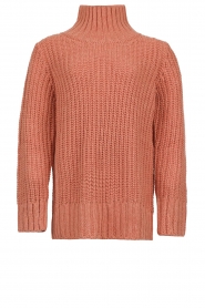 Be Pure |  Knitted turtleneck sweater Elsa | coral