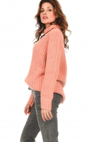 Be Pure :  Knitted turtleneck sweater Elsa | coral - img7
