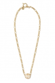 Mimi et Toi |  18k gold plated necklace with natural stone Rever | gold  | Picture 1