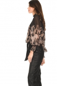 Copenhagen Muse |  Top with print Frill | black  | Picture 6