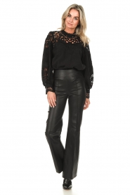 Copenhagen Muse |  Top with embroidery details Madelyn | black  | Picture 3