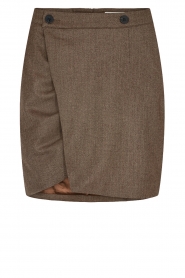 Copenhagen Muse |  Wrap skirt Tailor | brown  | Picture 1