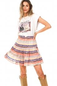 Silvian Heach :  Skirt with wavy print Corioce | multi - img2