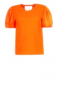 Silvian Heach | T-shirt met ballonmouwen Kunapi | oranje   | Afbeelding 1