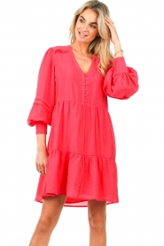 Dante 6 |  Pleated dress Rozalia | pink  | Picture 6