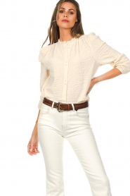 Dante 6 :  Cotton blouse with puff sleeves Serena | natural - img6