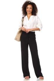 Dante 6 |  Wide trousers with pleated effect Lou | black  | Picture 2