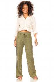 Dante 6 |  Wide trousers with pleated effect Lou | green  | Picture 3