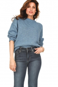 Blaumax :  Knitted sweater Jonna | blue - img4