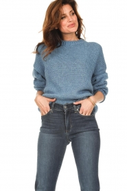Blaumax :  Knitted sweater Jonna | blue - img5