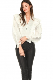 Magali Pascal |  Ruffle top Luciana | white  | Picture 6