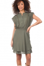 Dante 6 |  Broderie dress Lois | green  | Picture 5