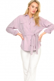 Dante 6 |  Suede blouse Cruz | lilac  | Picture 2