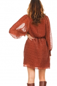 Freebird |  Dress with balloon sleeves Xeni | brown  | Picture 8