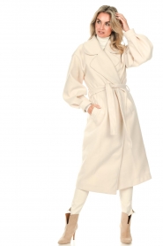 Freebird :  Wrap coat Lexie | off-white - img5