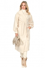 Freebird :  Wrap coat Lexie | off-white - img2