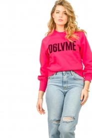 Dante 6 |  Sweater with text print Loveme | pink  | Picture 4