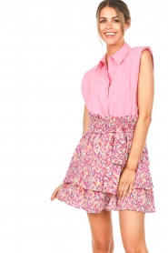 Dante 6 :  Skirt with print Joy | pink  - img2