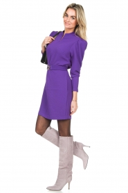 Toral |  Slouchy suede boots with print Aura | purple | Picture 3