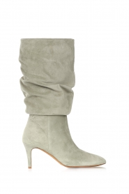 Toral |  Slouchy suede boots London | green