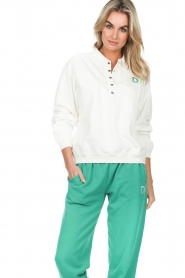 Dolly Sports |  Fleece sweater Polo | white  | Picture 2