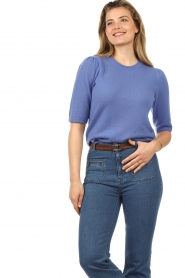 Not Shy |  Cashmere sweater Rosa | blue  | Picture 5