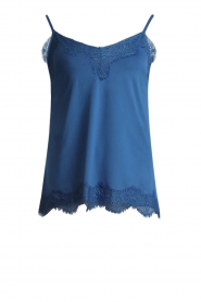CC Heart |  Top with lace details Puck | blue