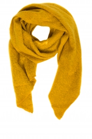 Little Soho |  Bouclé scarf Aria | yellow