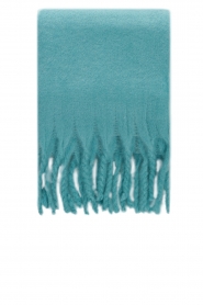 American Vintage | Fijngebreide sjaal met franjes Zinaco | blauw