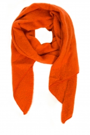 Little Soho |  Bouclé scarf Aria | orange