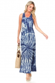 Lollys Laundry :  Tie dye maxi dress Cecilie | blue - img3