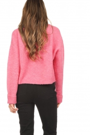 American Vintage :  Soft woolen V-neck sweater East | pink - img9