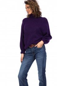 Second Female :  Turtleneck sweater Brook | purple - img7