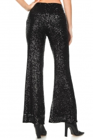 Second Female |  Flared pants with sequins Shine on | black  | Picture 6