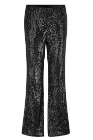Second Female |  Flared pants with sequins Shine on | black  | Picture 1