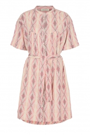  Woven dress with print Beena | pink