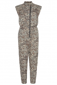Sofie Schnoor |  Jumpsuit with panther print Amalia | black  | Picture 1