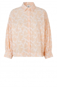 Second Female |  Blouse with flower print Aloysianna | nude  | Picture 1